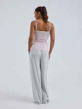 Seamless Basic Cotton Spaghetti | Baumwolle Strap Top Pale Rose