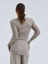 Seamless Basic Elegante | Merinowolle L/S T-Shirt Beige