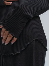 Seamless Basic Elegante | Merinowolle L/S T-Shirt Black