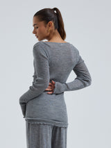 Seamless Basic Elegante | Merinowolle L/S T-Shirt Grey Melange