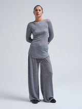 Seamless Basic Elegante | Merinowolle L/S T-Shirt Grey Melange