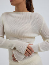 Seamless Basic Elegante | Merinowolle L/S T-Shirt Off-White