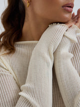 Seamless Basic Elegante | Merinowolle L/S T-Shirt Off-White