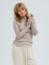 Seamless Basic Fiori | Merinowolle L/S T-Shirt Beige