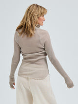 Seamless Basic Fiori | Merinowolle L/S T-Shirt Beige