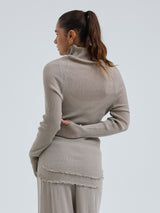 Seamless Basic Fiori | Merinowolle L/S T-Shirt Beige