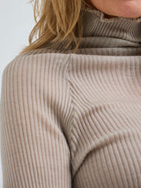 Seamless Basic Fiori | Merinowolle L/S T-Shirt Beige