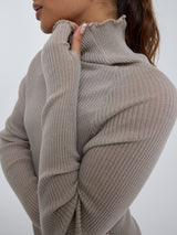 Seamless Basic Fiori | Merinowolle L/S T-Shirt Beige