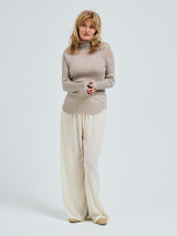 Seamless Basic Fiori | Merinowolle L/S T-Shirt Beige