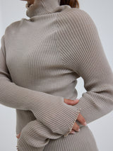 Seamless Basic Fiori | Merinowolle L/S T-Shirt Beige