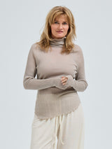 Seamless Basic Fiori | Merinowolle L/S T-Shirt Beige