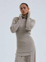 Seamless Basic Fiori | Merinowolle L/S T-Shirt Beige