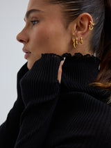 Seamless Basic Fiori | Merinowolle L/S T-Shirt Black