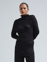 Seamless Basic Fiori | Merinowolle L/S T-Shirt Black