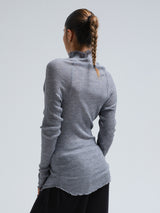 Seamless Basic Fiori | Merinowolle L/S T-Shirt Grey Melange