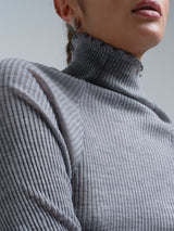 Seamless Basic Fiori | Merinowolle L/S T-Shirt Grey Melange