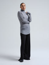 Seamless Basic Fiori | Merinowolle L/S T-Shirt Grey Melange