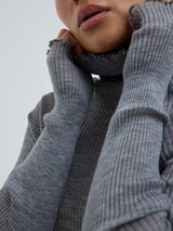 Seamless Basic Fiori | Merinowolle L/S T-Shirt Grey Melange