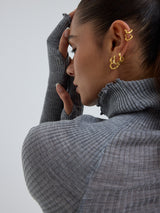 Seamless Basic Fiori | Merinowolle L/S T-Shirt Grey Melange