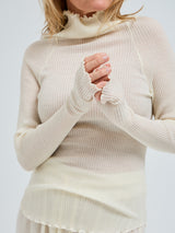 Seamless Basic Fiori | Merinowolle L/S T-Shirt Off-White