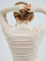 Seamless Basic Fiori | Merinowolle L/S T-Shirt Off-White