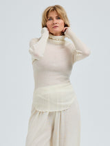 Seamless Basic Fiori | Merinowolle L/S T-Shirt Off-White