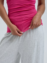 Seamless Basic Flounce | Baumwolle Tank Top Berry Pink