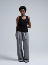 Seamless Basic Flounce | Baumwolle Tank Top Black