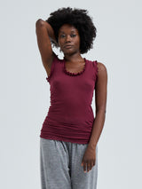 Seamless Basic Flounce | Baumwolle Tank Top Burgundy