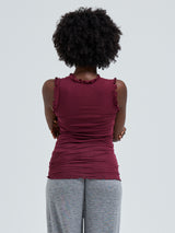 Seamless Basic Flounce | Baumwolle Tank Top Burgundy