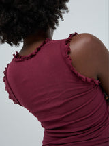 Seamless Basic Flounce | Baumwolle Tank Top Burgundy