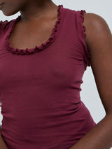 Seamless Basic Flounce | Baumwolle Tank Top Burgundy