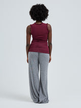 Seamless Basic Flounce | Baumwolle Tank Top Burgundy