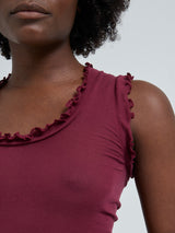 Seamless Basic Flounce | Baumwolle Tank Top Burgundy
