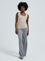 Seamless Basic Flounce | Baumwolle Tank Top Dark sand