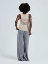 Seamless Basic Flounce | Baumwolle Tank Top Dark sand