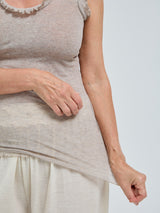 Seamless Basic Flounce | Baumwolle Tank Top Desert Melange