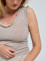 Seamless Basic Flounce | Baumwolle Tank Top Desert Melange