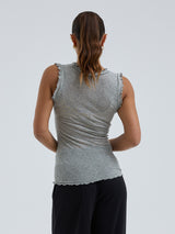 Seamless Basic Flounce | Baumwolle Tank Top Grey Melange