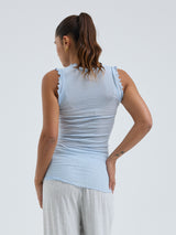 Seamless Basic Flounce | Baumwolle Tank Top Hazy Sky