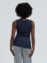 Seamless Basic Flounce | Baumwolle Tank Top Midnight