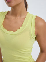 Seamless Basic Flounce | Baumwolle Tank Top Neon Yellow