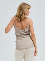 Seamless Basic Fresco | Merinowolle Strap Top Beige