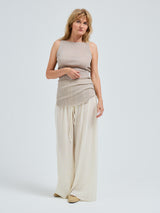 Seamless Basic Fresco | Merinowolle Strap Top Beige