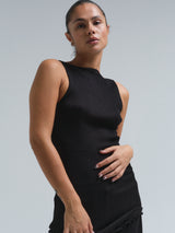 Seamless Basic Fresco | Merinowolle Strap Top Black