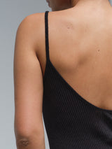 Seamless Basic Fresco | Merinowolle Strap Top Black