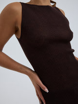 Seamless Basic Fresco | Merinowolle Strap Top Dark Brown
