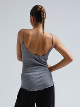 Seamless Basic Fresco | Merinowolle Strap Top Grey Melange