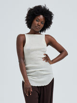 Seamless Basic Fresco | Merinowolle Strap Top Off-White