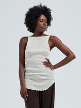 Seamless Basic Fresco | Merinowolle Strap Top Off-White